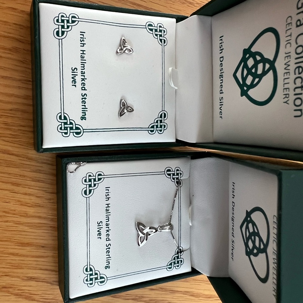 Celtic Knot Silver Jewelry Set